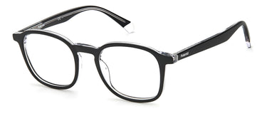Premium Men Polaroid Eyeglasses: PLD D442 - Matte Ruthenium - SpecSMART Eye Clinic (Diagonal View)